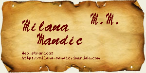 Milana Mandić vizit kartica